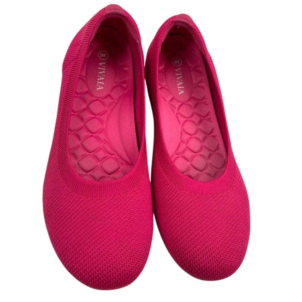 Vivaia‎ Round-Toe Flats Claire hot pink sz 39.5
